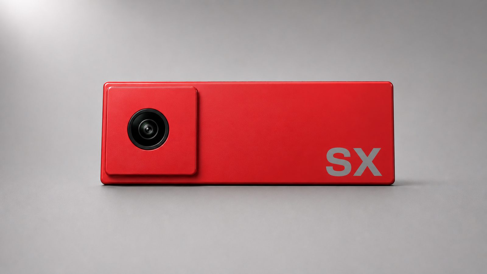 SentinelX edge AI camera in scarlet